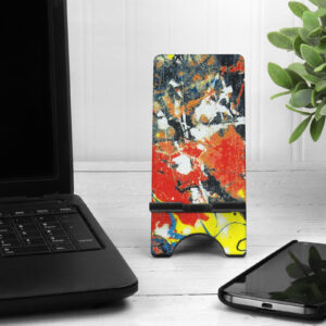 Stone Roses Artwork Wooden Phone Stand - Pattern 5