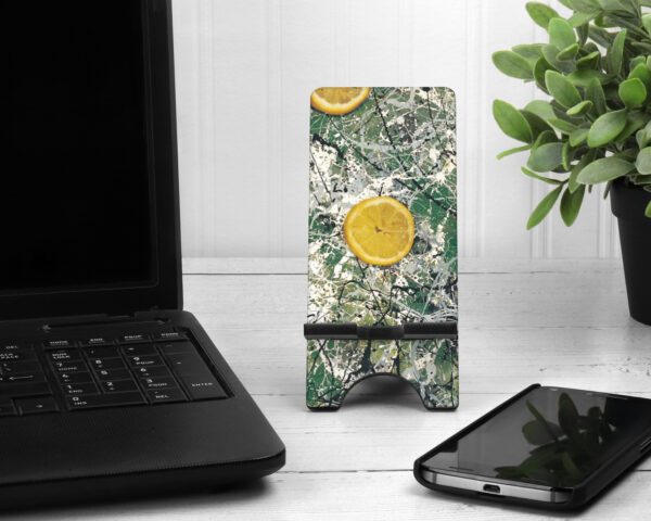 Stone Roses Artwork Wooden Phone Stand - Pattern 3