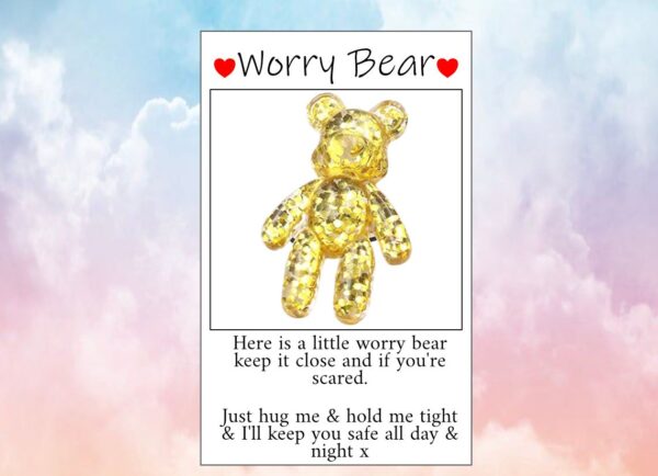 Resin Worry Bears With Keepsake Card