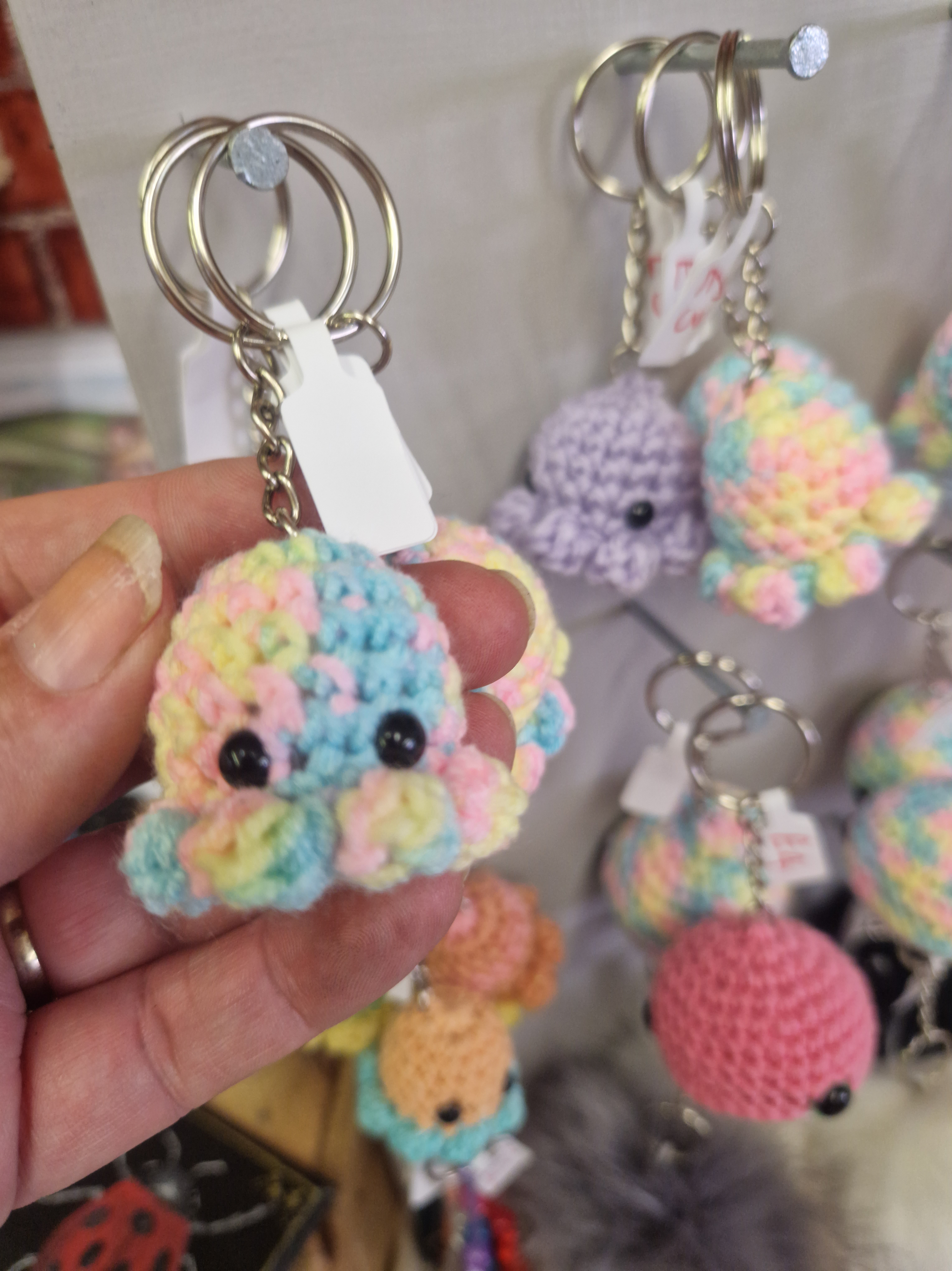 Mini Crochet Octopus Keyring