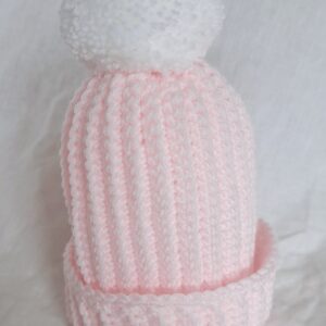 Pink Bobble Hat