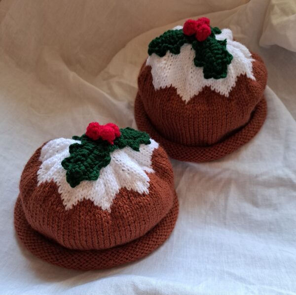 Knitted Christmas Pudding Hat