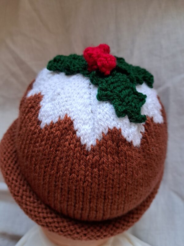 Knitted Christmas Pudding Hat