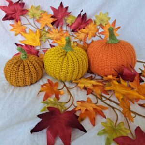 Hand Crocheted Pumpkins
