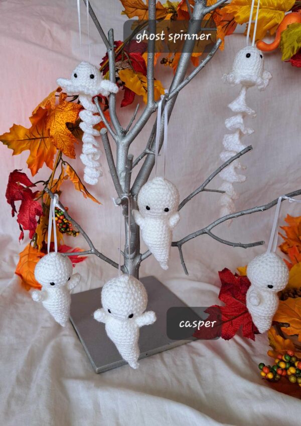 Hand Knitted Ghosts